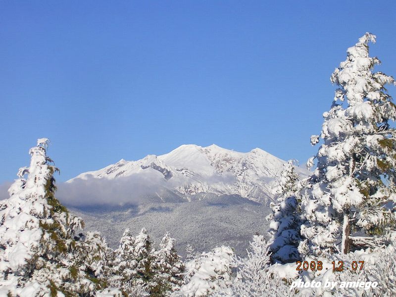 雪景色の御嶽山