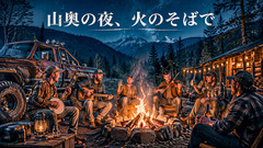 山奥の夜、火のそばで(Country Rock)